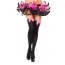 Чулки с розовым бантиком Nylon Thigh Highs With Bow, черные