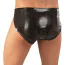 Трусы мужские с анальным фаллоимитатором и чехлом для пениса Late X Briefs, черные - Фото №2