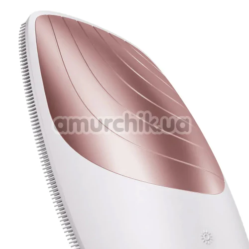 Ультразвуковая щетка для лица Geske Sonic Thermo Facial Brush 6 in 1, кремовая
