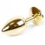 Анальная пробка с зеленым кристаллом Exclusivity Jewellery Gold Plug, золотая - Фото №4