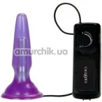 Анальна пробка з вібрацією Vibrating Tush Teaser, фіолетова - Фото №1