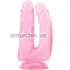 Подвійний фалоімітатор Hi-Rubber Born To Create Pleasure 6.3, рожевий - Фото №1
