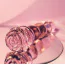 Анальна пробка Glaze Glass Rosebud Beaded Plug 5.5, рожева - Фото №13