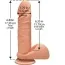 Фаллоимитатор The D Perfect D 7 Inch With Balls Ultraskyn, телесный - Фото №2