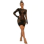 Платье Star Night Big Close Net Mini Dress, черное - Фото №7