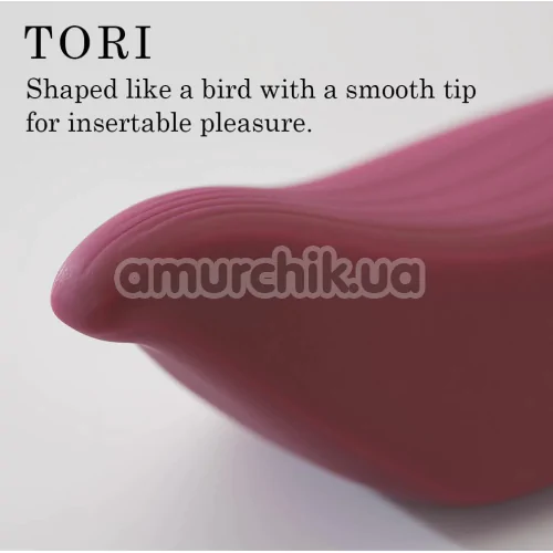 Клиторальный вибратор Tenga Iroha + Tori, бордовый