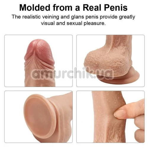Фалоімітатор Dual-Layered Silicone Nature Cock LV4001, тілесний