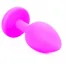 Анальная пробка с голубым кристаллом Exclusivity Jewellery Silicon Plug S, розовая - Фото №5