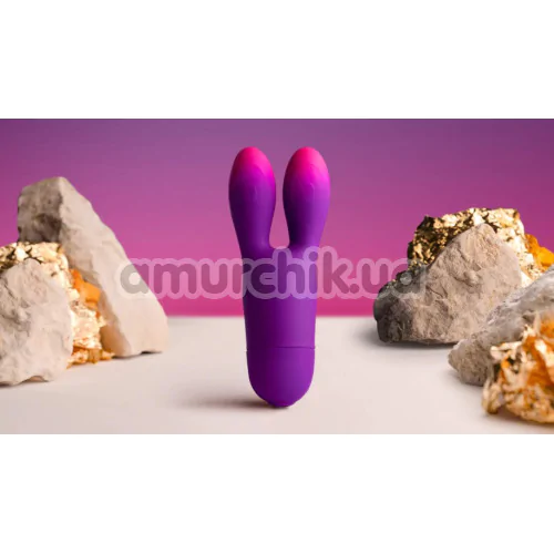 Клиторальный вибратор Rocks-Off Glo-Girl Bunny, фиолетово-розовый