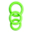 Набор эрекционных колец Ouch! Glow In The Dark Cock Ring Set - светится в темноте, зеленый - Фото №1