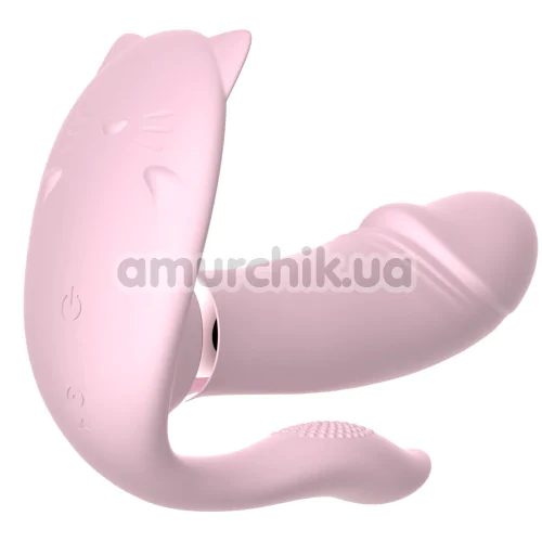 Вибратор для клитора и точки G с подогревом Crushious Fritz, светло-розовый