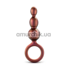 Анальна пробка Anal Adventures Matrix Beaded Loop Plug, помаранчева - Фото №1