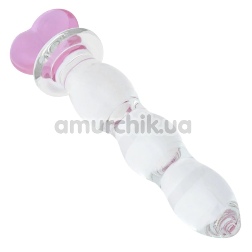 Анальный фаллоимитатор Gildo Handmade Glass Butt Plug No.35, прозрачно-розовый