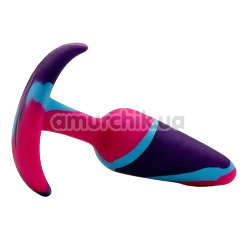 Анальная пробка Alume Silicone Aqua Anchor Plug L, фиолетово-розовая