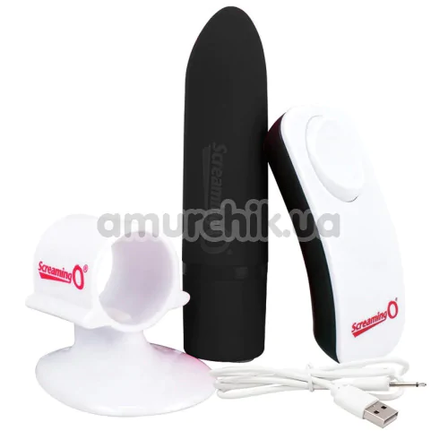 Клиторальный вибратор Screaming O Charged Positive Remote, черный - Фото №1