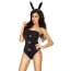 Костюм зайчика Passion Magnetica Set, чорний: боді + вушка - Фото №1