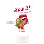 Массажный гель Lick it Erotic Massage Gel Cherry - вишня, 50 мл - Фото №1