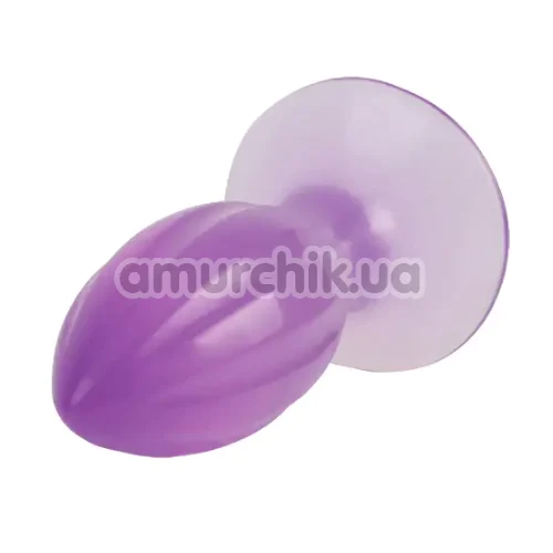 Анальна пробка Hi-Rubber 4.8 Inch Butt Plug, фіолетова