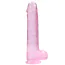 Фалоімітатор Realrock Crystal Clear Dildo Realistic 9, рожевий - Фото №1