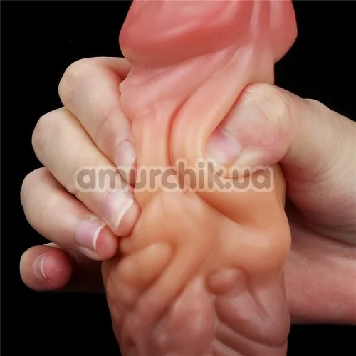 Фалоімітатор Dual-Layered Silicone Nature Cock LV411017, коричневий