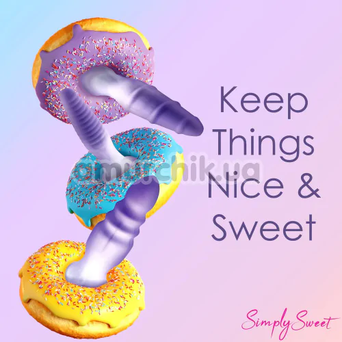 Набор анальных пробок Simply Sweet Silicone Butt Plug Set, фиолетовый