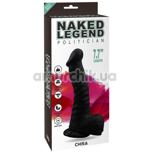 Фалоімітатор Naked Legend Politician 7.7, чорний