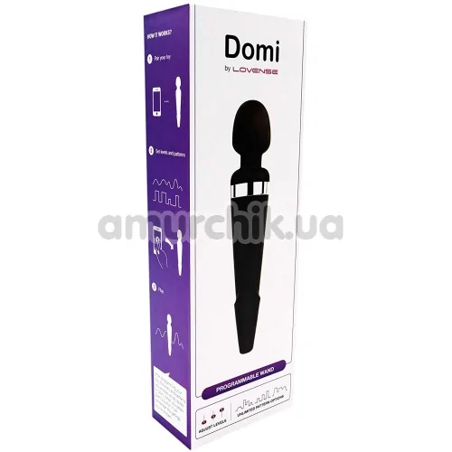 Универсальный массажер Lovense Domi Programmable Wand, черный