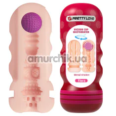 Мастурбатор Pretty Love Vacuum Cup Masturbator Flora, тілесний - Фото №1