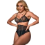 Комплект Star Night Luxury Rhinestone Lingerie Set, чорний: бюстгальтер + трусики-стрінги + корсет - Фото №4