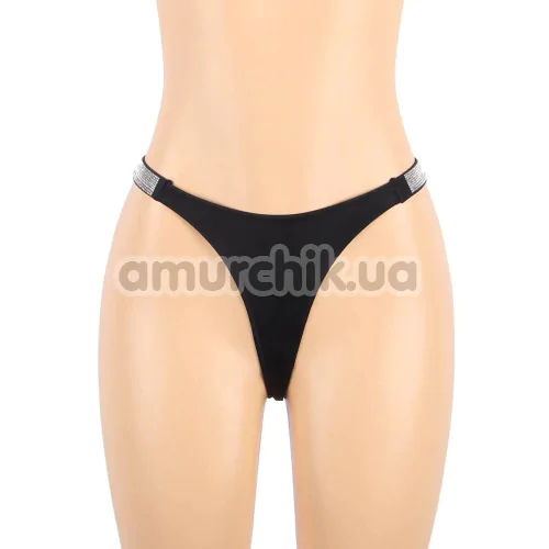 Трусики-стрінги Star Night Elecurve Love Studded Panties, чорні