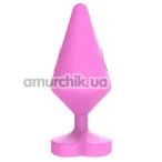 Анальна пробка MisSweet Luv Heart Plug Large, рожева - Фото №1