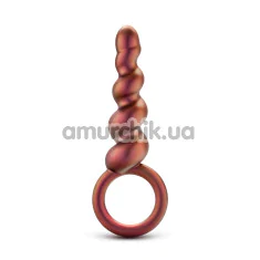 Анальная пробка Anal Adventures Matrix Spiral Loop Plug, оранжевая - Фото №1