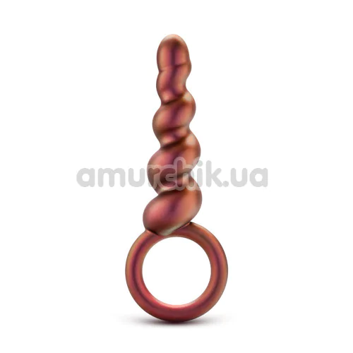 Анальная пробка Anal Adventures Matrix Spiral Loop Plug, оранжевая - Фото №1