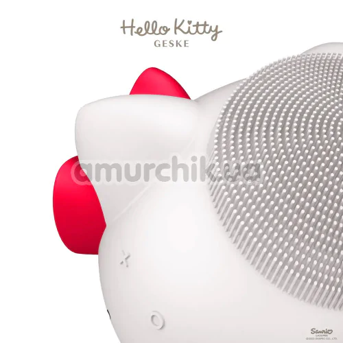 Ультразвуковая щетка для лица Geske Sonic Facial Brush 4 in 1 - Hello Kitty Head, белая