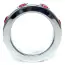 Ерекційне кільце з рожевими кристалами Boss Series Metal Ring Diamonds Medium, срібне - Фото №3