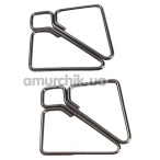 Зажимы для сосков Lockink Minimalism Metal Nipple Clamps, серебряные - Фото №1