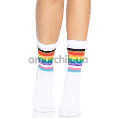 Носки Leg Avenue Pride Rainbow, белые - Фото №1