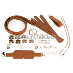 Бондажный набор Lockink Sevanda Bondage & Restraints Set, коричневый - Фото №1