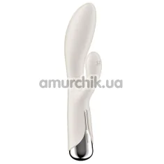 Вібратор з ротацією Satisfyer Spinning Rabbit 1, білий - Фото №1