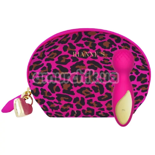 Универсальный вибромассажер Rianne S Lovely Leopard Mini Wand, розовый