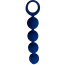 Анальний ланцюжок Loveshop Silicone Four Anal Beads Chain, синій - Фото №1