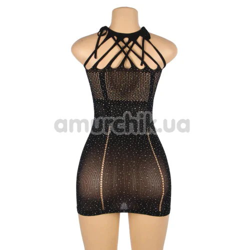Сукня Star Night Sparkle Rhinestone Fishnet Dress, чорна