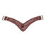 Трусики для вібромасажера Liebe Seele Wine Red Leather Forced Orgasm Wand Massager Harness Belt, бордові - Фото №4