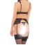 Комплект Sweet Temptations Bra, Garter, and Thong 3-Piece Set, чорний: бюстгальтер + трусики-стрінги + пояс для панчіх - Фото №4