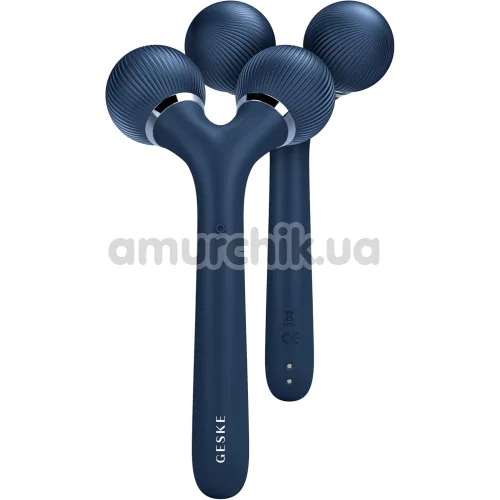 Ультразвуковий масажер Geske Sonic Facial & Body Roller 4 in 1, синій