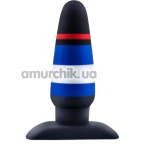 Анальна пробка Avant Pride P4, чорно-синя - Фото №1