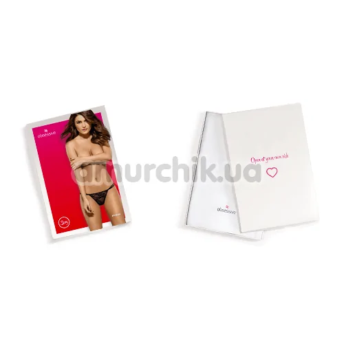 Трусики-стрінги Obsessive My Bijou, чорні
