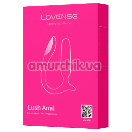 Анальна пробка з вібрацією Lovense Lush Anal, рожева