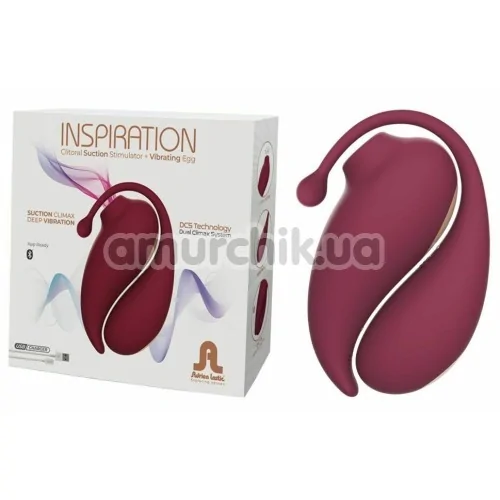 Набор Adrien Lastic Inspiration: Clitoral Suction Stimulator + Vibrating Egg, бордовый