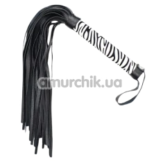Флогер DS Fetish Zebra Flogger, чорно-білий - Фото №1